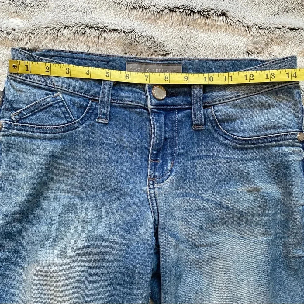 Rock & Republic Skinny Jeans Denim Size 4 Studs accent - Picture 6 of 9